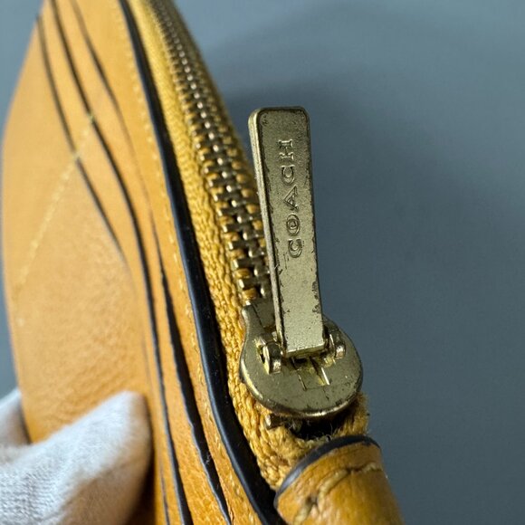 Coach Mustard Leather Long Card Holder/Wallet - Picture 8 of 14